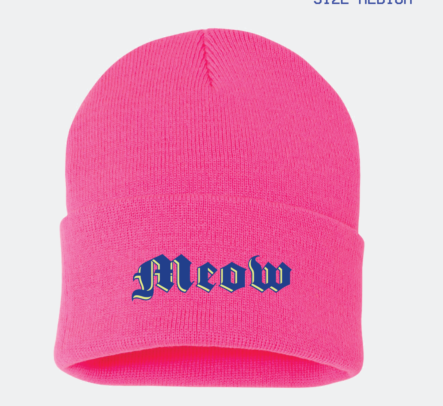Supah Beanie - EMBROIDERED Meow