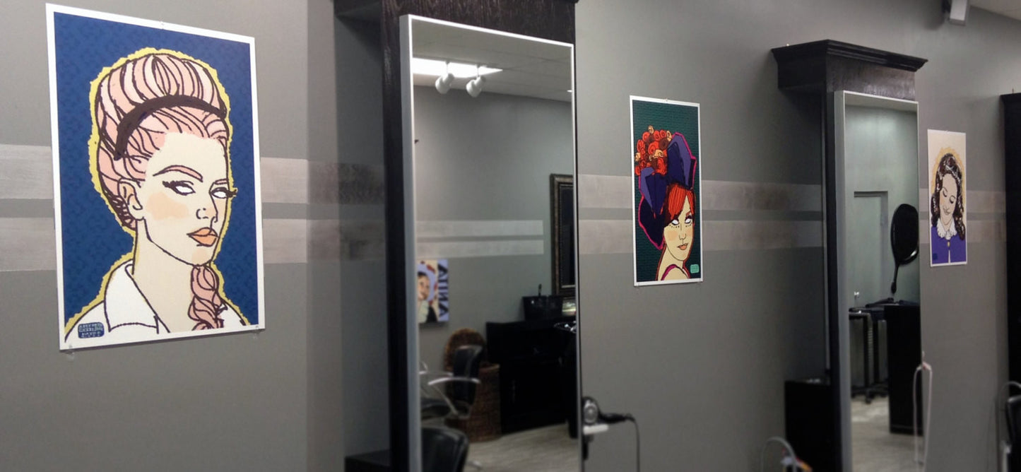 Salon Ladies - 20x30" Poster Board Prints