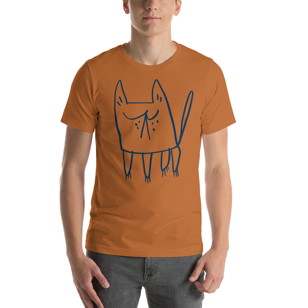 Doodle Kitty Tee Shirt - Unisex Adult