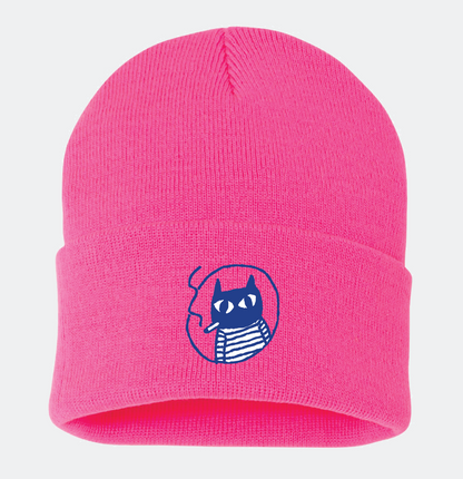 Supah Beanie - EMBROIDERED Lucky Cat