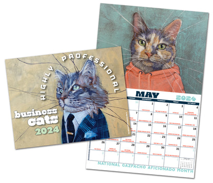Business Cats Wall Calendar 2024