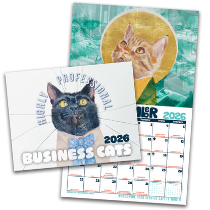 HIGHLY PROFESSIONAL BUSINESS CATS 2026 Wall Calendar
