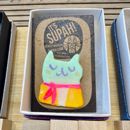 Highly Professional Business Cat Clay Pins