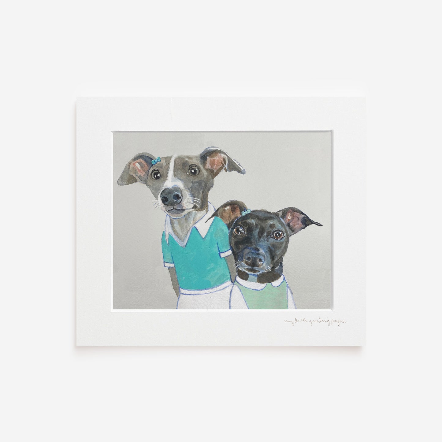 Giclée Print Dogs Blue and Letty
