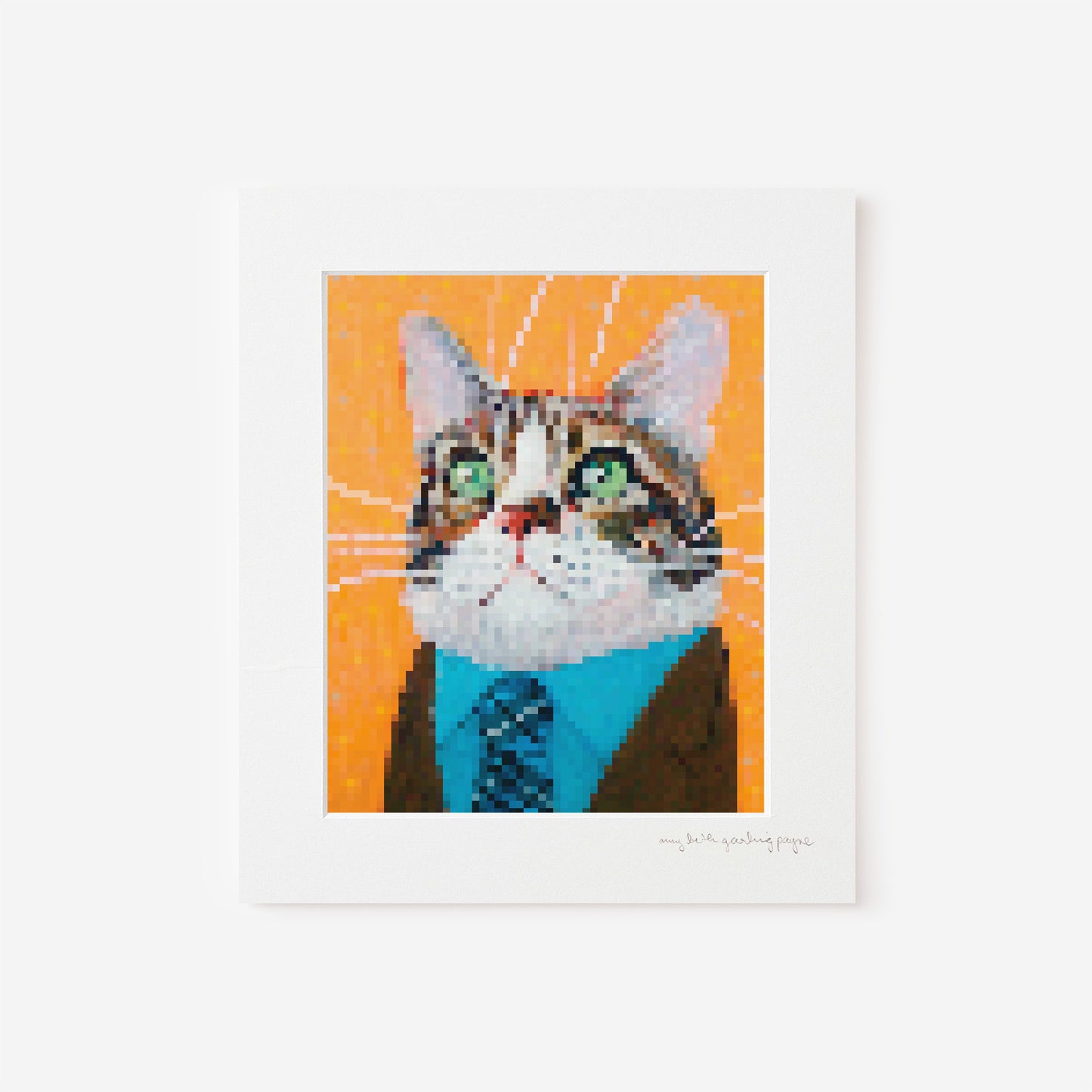 Giclée Print Cat Pixel Riley