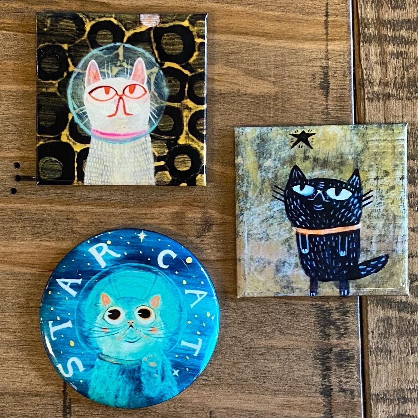 Glow in the Dark Star Cat Magnets
