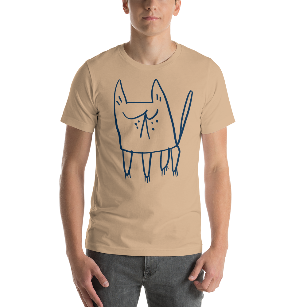 Doodle Kitty Tee Shirt - Unisex Adult